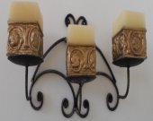 Decorative Wall Candle Holder & Pillar Candles