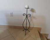 Floor Green Metal Candle Holder