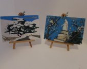 3-D Lebanon Plaques & Wood Easels - Set of 2
