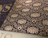 Dark Brown Matte Damask Themed - Screen Printed Wedding Invitation