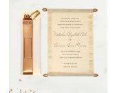 Ivory Wooly Foil Stamped Wedding Invitation