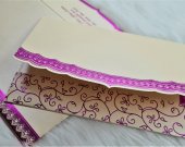Ivory Shimmery Foil Stamped Wedding Invitation