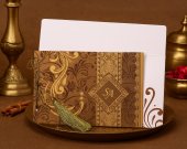Brown Shimmery Wedding Invitation