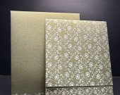Green Shimmery Floral Themed - Screen Printed Wedding Invitation