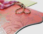 Pink Shimmery Unique Themed - Screen Printed Wedding Card