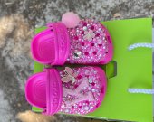 adorable pink baby crocs