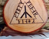 Handmade Seal of Odin Scandinavian Stave on Alder