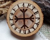 Handmade Helm of  Awe Scandinavian Stave on Poplar