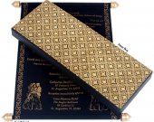 Black Velvet Scroll Wedding Invitation