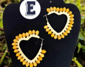 Hoop handmade earrings for women