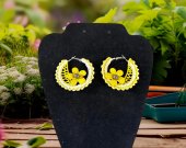 Women?s hoop earrings mini rose earrings new handmade style