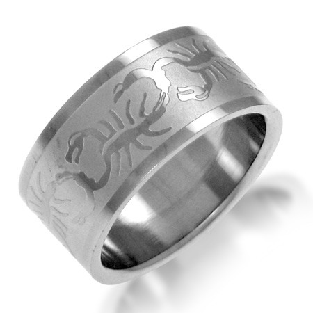 Stainless Steel Ring with Design