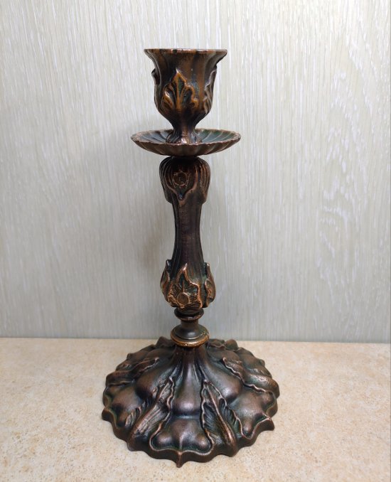 Vintage Soviet Candlestick Candle Holder USSR NIMOR Copper Look