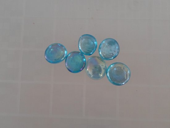 Glass Stones - One (1) Pound Light Blue