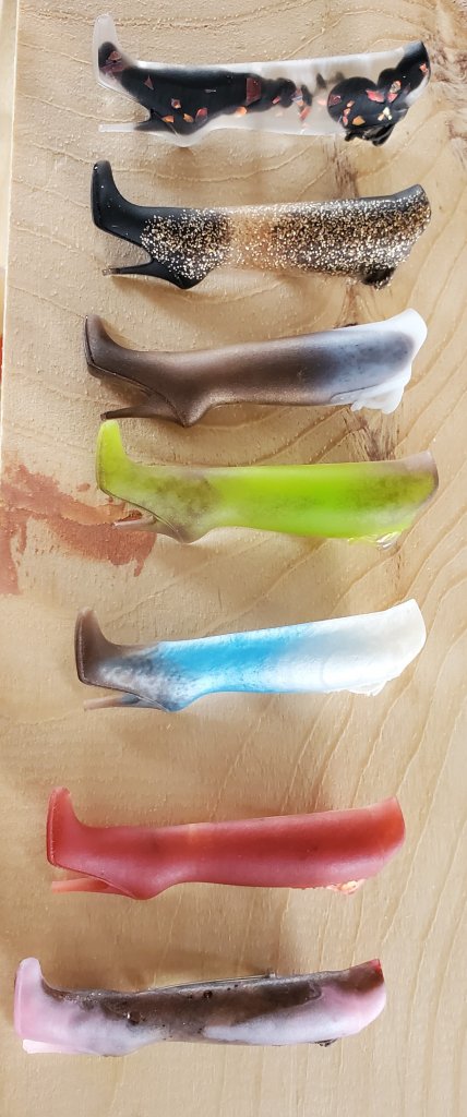 Handmade One-of-a-Kind High Heel Boot Brooch Unique Resin Art Pin