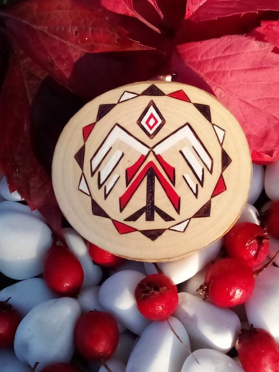 Handmade Firebird Amulet on Ash-Tree