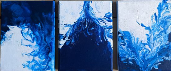 💧 ?Call of Water? ? 3 Acrylic Canvas Paintings, 1520 cm Bring calm and harmony to your space! 🌊 ✨ Brand new, ready to