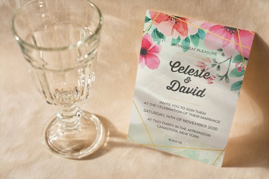 White Matte Screen Printed Wedding Invitation: Grassland