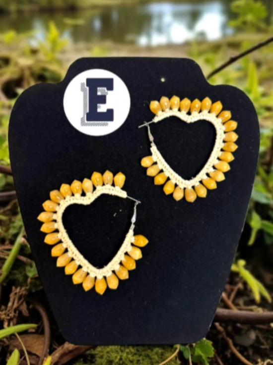 Hoop handmade earrings for women