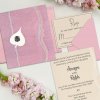 Blush Pink Shimmery Embossed Wedding Card