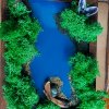 Small Handmade Framed Artwork 2217 cm with Moss and Natural Materials