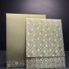Green Shimmery Floral Themed - Screen Printed Wedding Invitation