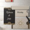 Light Grey Shimmery Floral Themed - Screen Printed Wedding Card