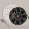 Graphite Grey Shimmery Floral Themed - Embossed Wedding Card