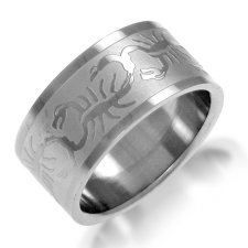 Stainless Steel Ring with Design