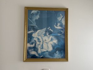 Framed Wall Art - Cherub Sculpting Angels