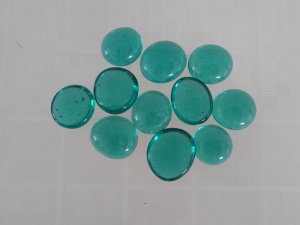 Glass Stones - One (1) Pound Turquoise