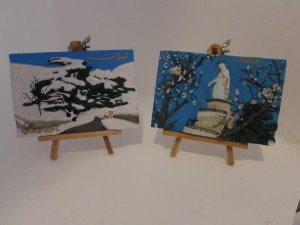 3-D Lebanon Plaques & Wood Easels - Set of 2