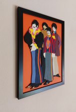 Handmade The Beatles, Yellow Submarine wood wall art