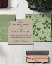 Sage Green Matte Floral Themed - Screen Printed Wedding Invitation