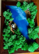 Handmade Nature-Inspired Wall Art | Acrylic, Preserved Moss & Natural Elements | 210x297 mm