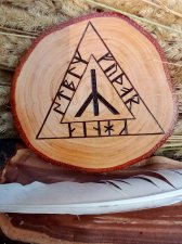 Handmade Seal of Odin Scandinavian Stave on Alder