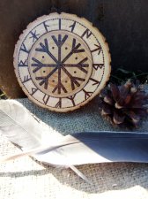 Handmade Helm of Awe Scandinavian Stave on Mulberry