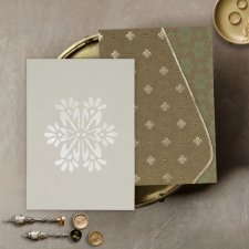 Yellow Metal Matte Floral Themed - Foil Stamped Wedding Invitation