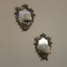 Antique Gold Framed Mirrors / Candle Holders - Set of 2