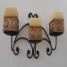 Decorative Wall Candle Holder & Pillar Candles