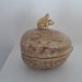 Walnut Shaped Ceramic with a Squirrel on Top