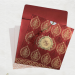 Wine Red Shimmery Foil Stamped Wedding Card