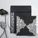 Black Shimmery Floral Themed - Screen Printed Wedding Card