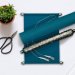 Turquoise Velvet Scroll Wedding Cards Invitations