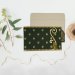 Dark Green Matte Paisley Themed Wedding Invitation
