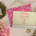 Hot Pink Matte Paisley Themed - Screen Printed Wedding Invitation